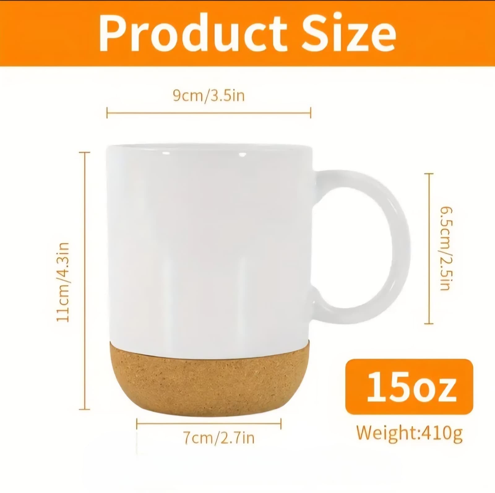 The Luxe Cork-Bottom Custom Mug